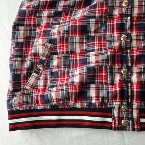 Tommy Hilfiger Women's Patchwork Varsity Jacket Size 1X Red, White Blue - Picture 7 of 13